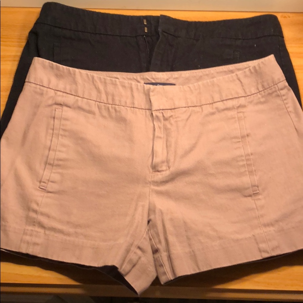 2 for $12 black and mauve GAP shorts
